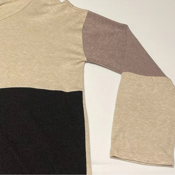 BiBi Womens Sweater Color Block Size Large Soft Office Lightweight Casual NWT - Picture 5 of 9